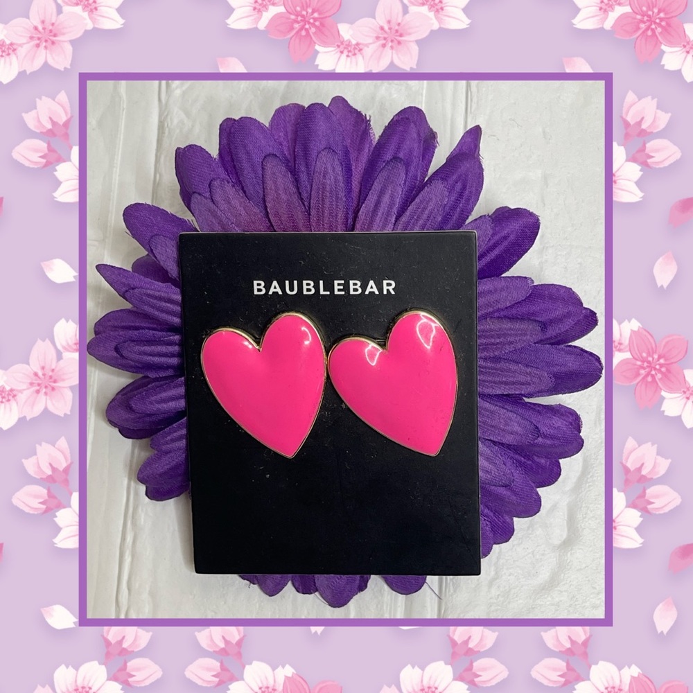 Bauble Bar Heart Earrings